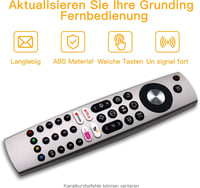 FOXRMT Grundig TV Távirányító - Univerzális Távirányító Grundig Televízióhoz - Azonnali Használat RC4353922 Modellekhez - 4 Gyorsgombbal 4