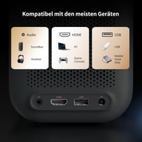 WEMAX Hordozható Mini Projektor Netflix és Google TV Támogatással, 1080P Natív Felbontás, 4K Kompatibilis, Dolby Audio, WiFi, Bluetooth, Ott 8