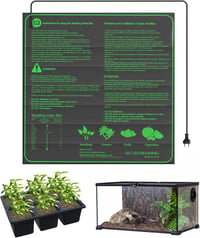 iPower 51x51cm-es vízálló fűtőszőnyeg növényekhez, csíráztatáshoz és terráriumokhoz, 48W 1