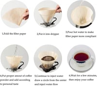 Hario V60 Natúr Szűrőpapír Kávéhoz - 100db, 1-4 Csészéhez 5