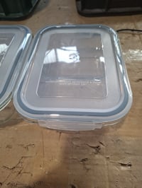 Sada 3 sklenených dóz na potraviny Vtopmart s viečkom, 975 ml — Dózy boli používané, ako je vidieť na fotografiách (stav: pozri 2. obrázok) 2