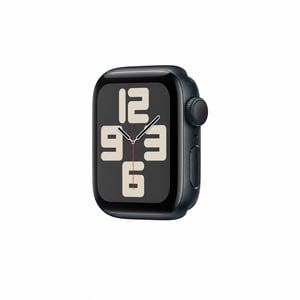 Apple Watch SE (2. generacija, 2023) GPS 40 mm pametni sat s kućištem od ponoćno crnog aluminija bez remena, nepotpun — remen nedostaje (stanje: vidi 2. sliku)