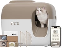 PetSnowy Automata Öntisztító Macskatoalett - TiO2 Szagtalanító Rendszerrel, Applikációs Vezérléssel, Nagy Macskáknak, 83L Kapacitás 1