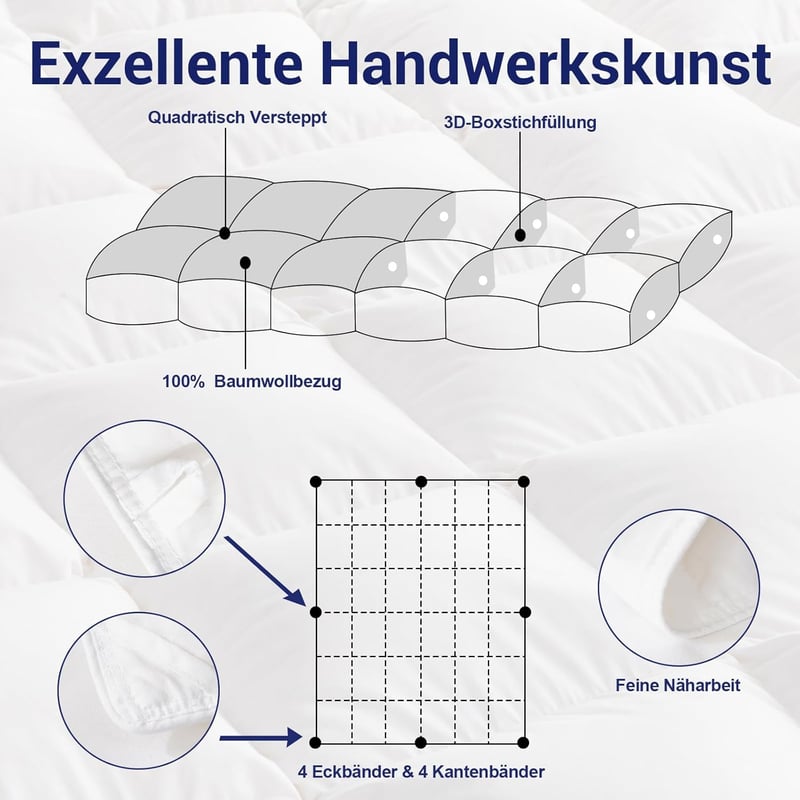 Uniency Téli Paplan 240x260 cm 3100g Lúd Toll Töltet Pamut Huzat