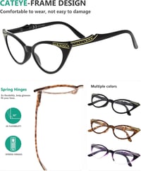 Eyekepper Női Vintage Macskaszem Olvasószemüveg 3db - Fekete, Teknős, Lila (0,75) 5