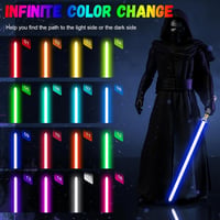 Smooth Swing Luke V3.0 Fénykard - RGB 16 Színű Mozgásérzékelős Fénykard, 16 Hangeffekttel, Fém Markolattal, USB-C Töltéssel, Felnőtteknek 3