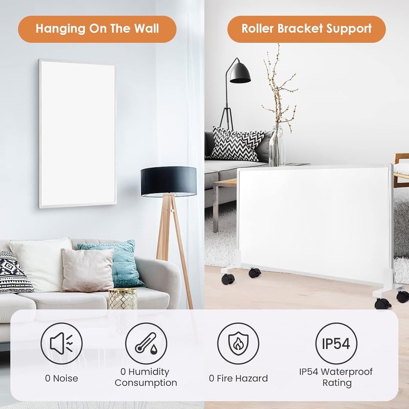 Hocosyme 800W infrapanel termosztáttal - Gyors felfűtés, 10 év garancia
