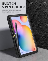 Samsung Galaxy Tab S6 Lite védőtok - MoKo 9H edzett üveg, állvány, stifttartó (fekete) 7