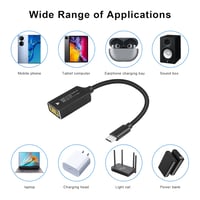 GINTOOYUN PD65W Lenovo Négyzetes USB-C Töltőkábel Laptopokhoz, Telefonokhoz és Tabletekhez - 18cm Univerzális Adapter 65W Teljesítménnyel 7