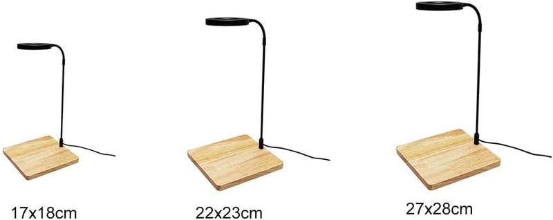 DELITLS USB-s LED Akvárium Lámpa, 10W Teljes Spektrumú, Bambusz Talppal, Nano Akváriumokhoz és Növényekhez