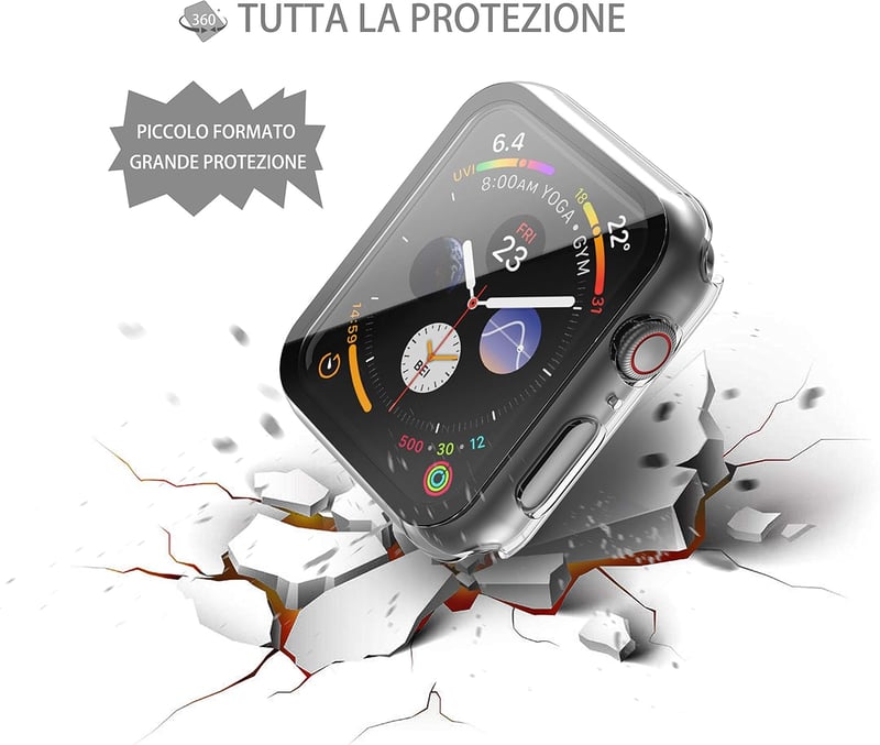 Apple Watch 40mm Védőtok + Edzett Üveg Fólia, Ultravékony Átlátszó (2db)