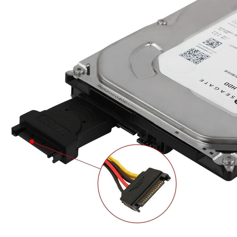 QIANRENON 15 tűs SATA tápkábel hosszabbító HDD, SSD és DVD-hez - 2 db