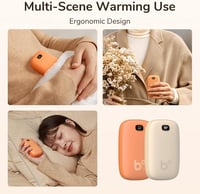 JISULIFE 9000mAh Narancssárga Kézmelegítő és Powerbank LED Kijelzővel 8
