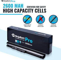 HP NinjaBatt Pro 2600mAh akkumulátor 250 G2/G3 laptopokhoz, Samsung cellákkal 5