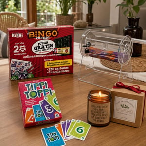 Set za obljetnicu: bingo igra + kutija za izvlačenje + kartaška igra + mirisna svijeća