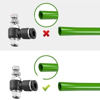 Nyomásra csatlakozó könyök áramlásszabályozó szelep 1/4" OD x 1/4" NPT menettel, 2 db-os csomag 6