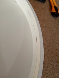 Măsuță de cafea rotundă Arti Casa Ø40 cm cu blat din lemn alb, măsuță de cafea în stil scandinav 3 — suprafață uzată (stare: vezi poza a 2-a) 3