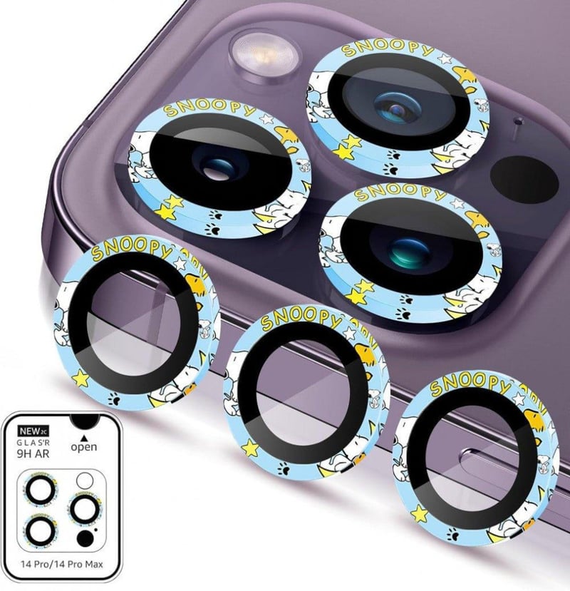 iPhone 14 Pro/Pro Max Kameravédő Üveg Alumínium Kerettel, 2 Darabos Szett