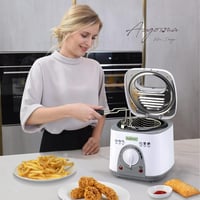 Augosma 1 literes mini olajsütő, állítható hőmérséklet, fehér 6