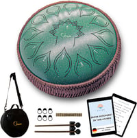 ORORA Acél Nyelv Dob 12 Hüvelykes 13 Hangú - Handpan Relaxációs Hangszer Gyerekeknek és Felnőtteknek - 20 Kottás E-könyvvel - Különleges Ajá 1