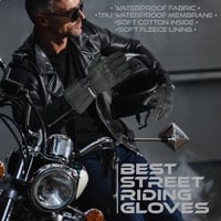 WESTWOOD FOX Motoros Bőr Kesztyű – Thinsulate Termikus Béléssel, Vízálló, Férfi Téli-Nyári Használatra 8
