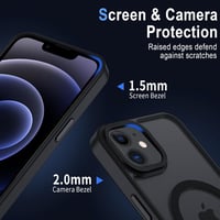 iPhone 12/12 Pro XTCASE mágneses tok MagSafe-kompatibilis - Matt fekete 8