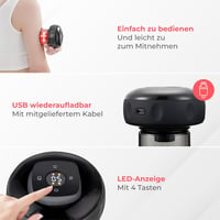 Nuvance 72 fokozatú elektromos köpölyöző szett - Cellulitkezelő masszírozó készülék (fekete) 3