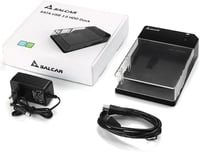 Salcar USB 3.0 külső merevlemez ház 2,5" és 3,5" SATA SSD és HDD-hez, tápegységgel 7
