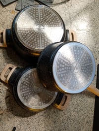 Just Perfecto 14 db-os edénykészlet fedővel - Indukciós fazék és serpenyő szett, PTFE és PFOA mentes, fekete, karcálló bevonat 6