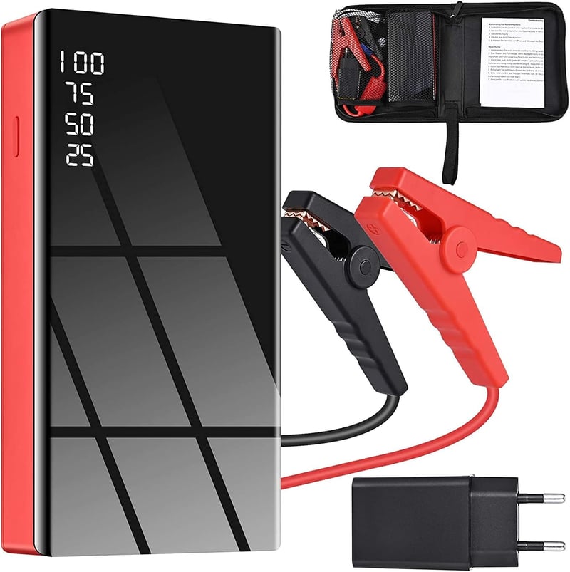 GOLDGE 8000mAh Autós Bikázó Powerbank LED Lámpával, 600A Csúcsárammal