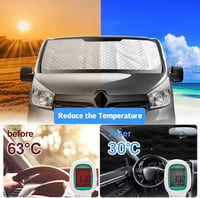 Renault Trafic hőszigetelő napellenző szett - 3 db-os, összehajtható, alumínium 7