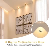 DiCUNO E27 LED Izzó 6W, Meleg Fehér 2700K, 500lm, 60° Szögű MR16 Spotlámpa, 50W Halogén Helyettesítő, PAR16 Rövid Spot, CRI90, Villódzásment 6