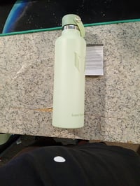 Super Sparrow FlipFlow rozsdamentes acél termosz palack 1 L, szívószálas kupakkal — 2 szívószál hiányzik (állapot: lásd a 2. képet) 2