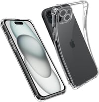 iPhone 15 Átlátszó Szilikon Tok - AUKASE Ütésálló Védőtok Megerősített Sarkokkal 1