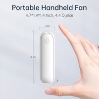 JISULIFE Összecsukható Kézi Ventilátor USB-s Töltéssel, Powerbank és LED Lámpa Funkcióval - Fehér 6