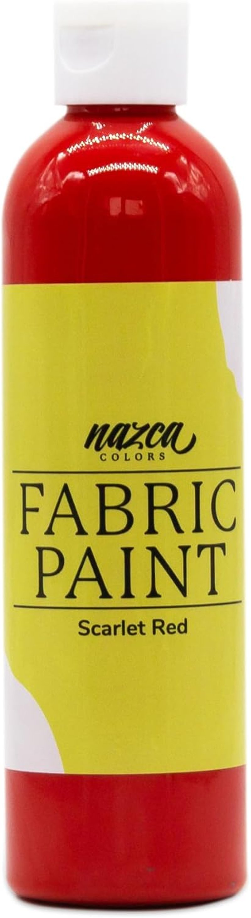 Nazca Colors Piros Textil Festék 250ml - Ruhák, Pólók, Táskák, Cipők Festésére - Kiváló Fedőképességű Mosható Textilfesték Bőrre is