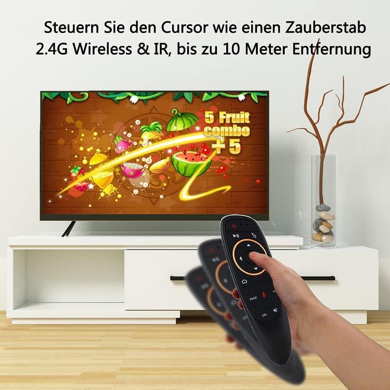 Univerzális 2.4G Air Mouse távirányító hangvezérléssel - Android TV Box, PC, projektor kompatibilis