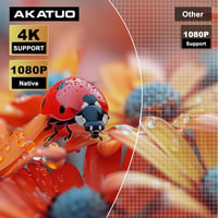 AKATUO Natív 1080P Okos Projektor - 360° Forgatható, WiFi6, Bluetooth, Automata Fókusz, 4K Támogatás, 50% Zoom, Beépített Hangszóró, Hordozh 7