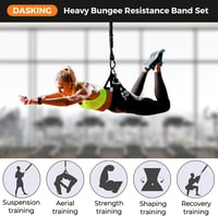 DASKING Profi Bungee Edzőkötél Szett 80kg - Légi Jóga, Tánc és Fitness Edzéshez 2