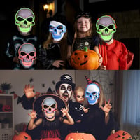 Molbory Piros LED Purge Maszk 3 Világítási Móddal Halloween Partikra 6