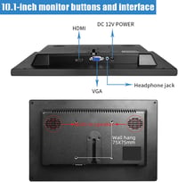 Prechen 10,1" Hordozható HD Monitor HDMI/VGA/AV/BNC - Beépített Hangszóróval 3