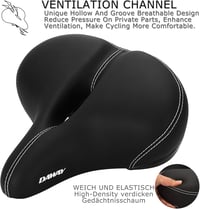 DAWAY C30 Extra Széles Kerékpár Nyereg - Kényelmes Memóriahabos Ülés Férfiaknak és Nőknek, Univerzális MTB, E-bike, Városi és Országúti Keré 8