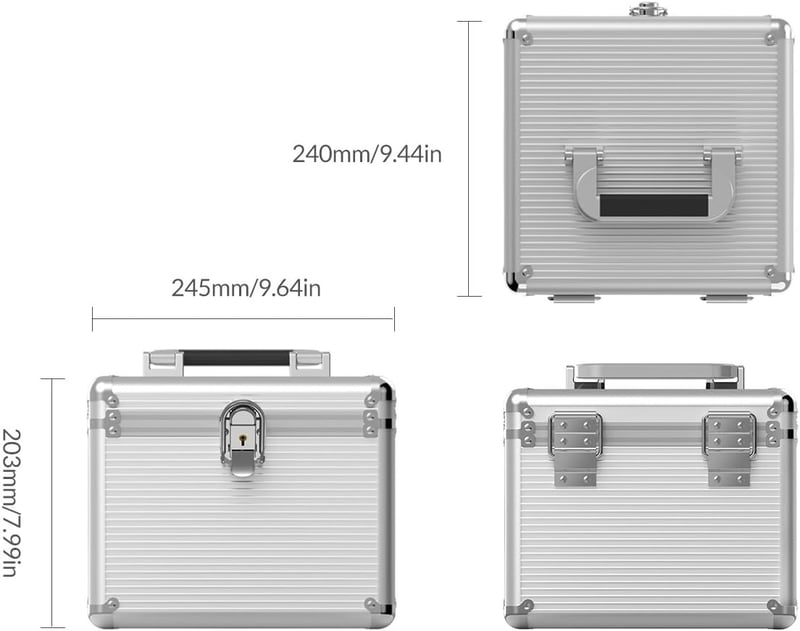 ORICO Alumínium Védőtok 10db 3,5" HDD-hez - Ütés-, Por- és Nedvességálló