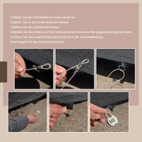 Generic Autótakaró Volkswagen VW Touran 2003-2024 Modellekhez - Vízálló, Szélálló, UV-védelem, Pamut Béléssel, Cipzáras Ajtónyílással, Feket 6