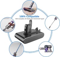 Dyson B típusú porszívókhoz 5000mAh akkumulátor és szűrő - DC31/34/35/45/56/57 kompatibilis 4