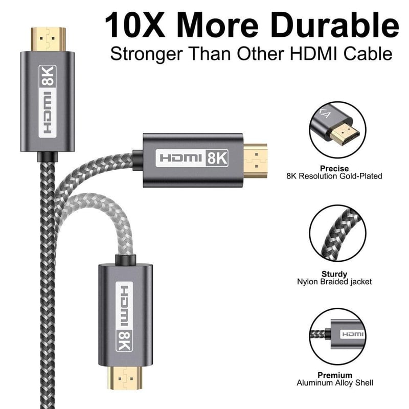 LG 8K HDMI 2.1 hosszabbító kábel, 1m, szürke, 60Hz