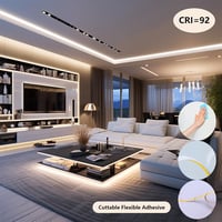 BENLUN 48V COB LED Szalag 20m - 4000K Természetes Fehér, 160W, CRI 92, Öntapadós, Vágható, Tápegységgel, Hálószoba Dekorációhoz 4