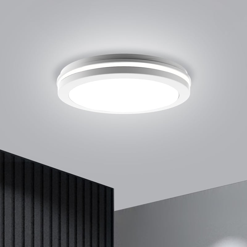 Liper 30W LED mennyezeti lámpa, hidegfehér, vízálló, IP65, kerek, 25,5cm