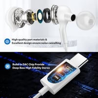 Samsung Galaxy USB-C fülhallgató mikrofonnal, mágneses, A54/A34/S24 kompatibilis 6