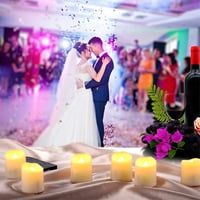 PChero LED gyertyák távirányítóval - 2 db újratölthető, időzíthető, USB-s dekorációs lángimitáció 7